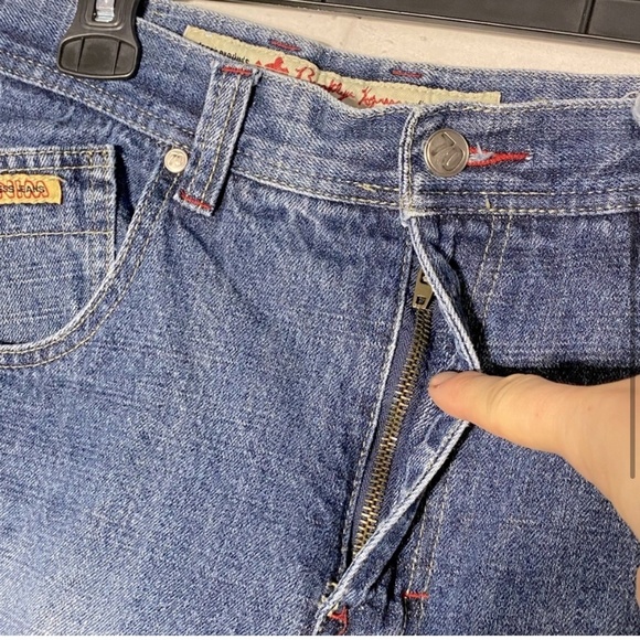 Vintage Brooklyn Xpress Wide Leg Denim jean Shorts 35 - Picture 4 of 11